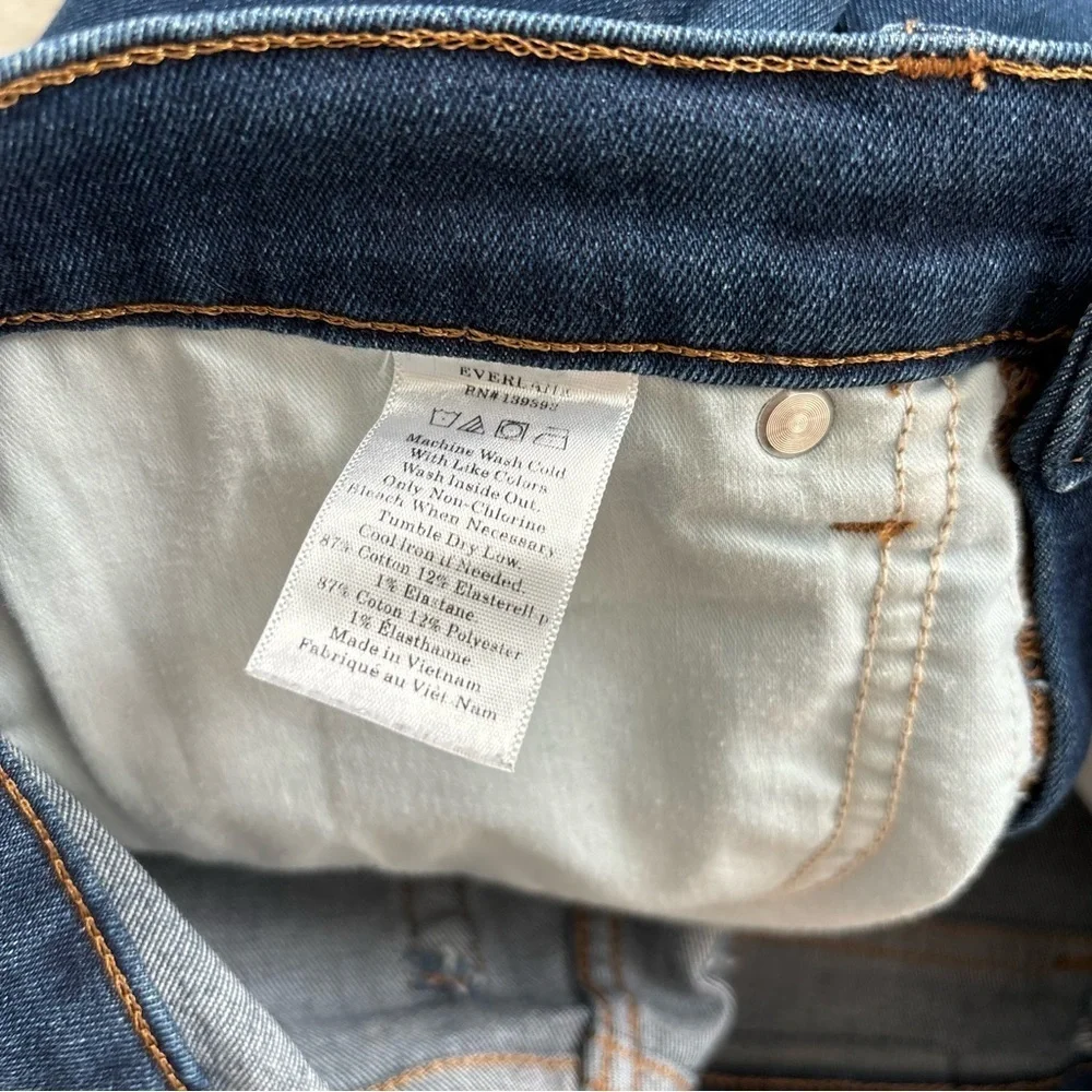 Everlane The High-Rise Skinny Jean Medium Wash High Waisted Blue Denim Size 27R